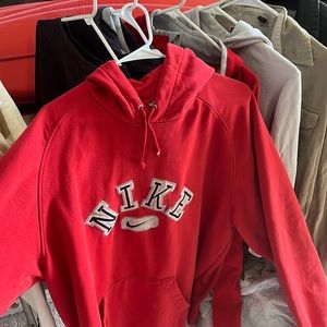 EARLY 2000s XXL Red Nike Hoodie